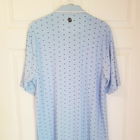 Crown & Eagle Golf Polo NWT Blue Geometric - Picture 5 of 6